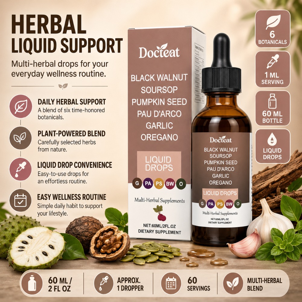 Herbal Wellness Drops - 도크티트 블랙 월넛 사워솝 액상 드롭스,