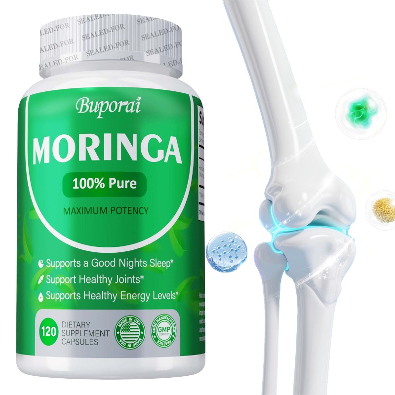 Moringa Leaf Powder - 100% 순수 모링가 잎 분말 캡슐,