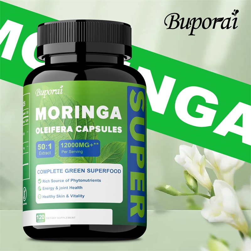 Moringa Leaf Powder - 순수 모링가 잎 분말 캡슐, 항염증