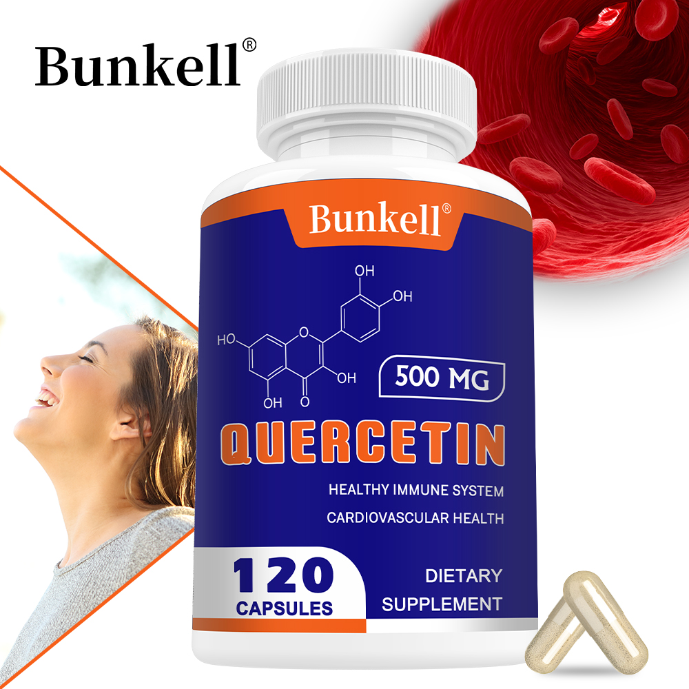 Wellness Quercetin - 퀘르세틴 500mg 캡슐, 천연 항산화 보충제,
