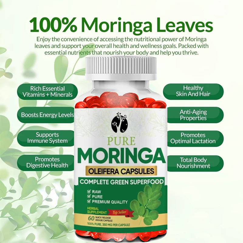 모링가 캡슐 -60캡슐 3배 고효율 항산화제 100%  - Moringa Leaf Powder 리뷰 및 가격