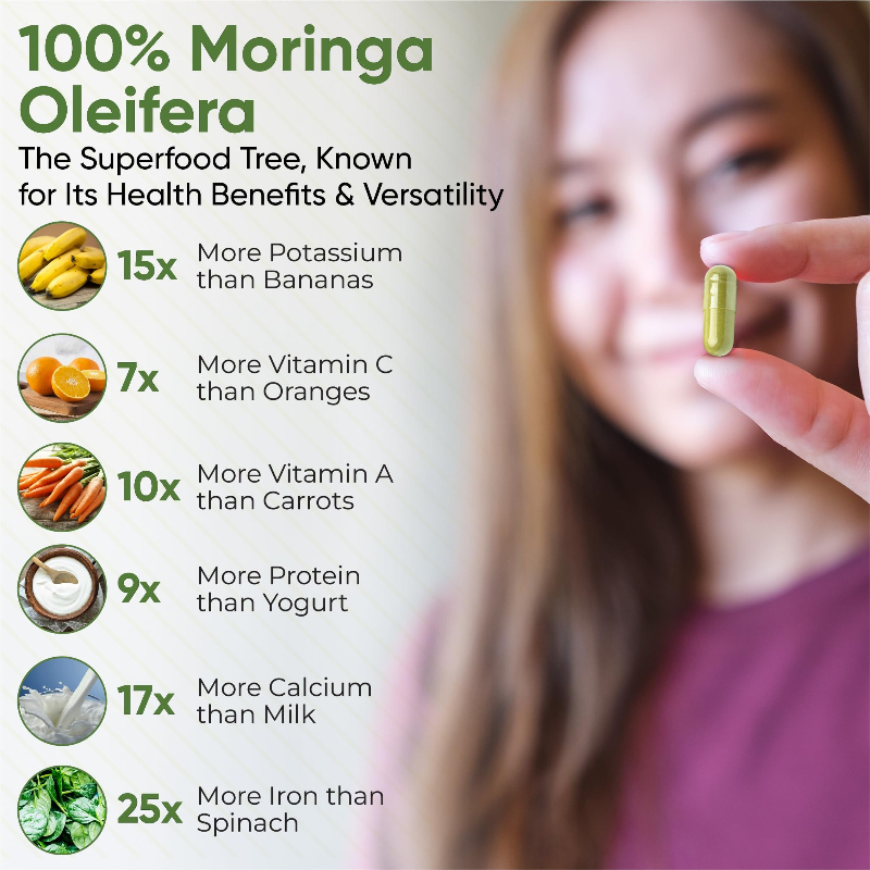 천연 모링가 캡슐 - 100% 순수 모링가 잎 가루 보 - Moringa Leaf Powder 리뷰 및 가격