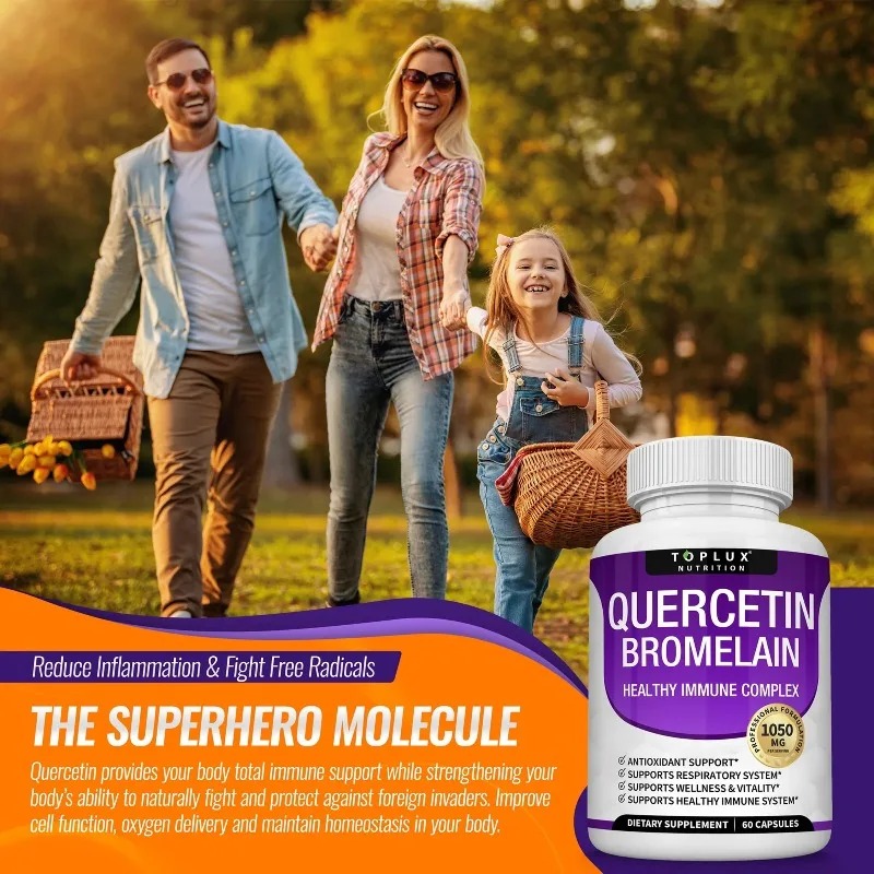 퀘르세틴 & 브로멜라인 캡슐, 면역, 세포, 호흡기,  - Wellness Quercetin 리뷰 및 가격