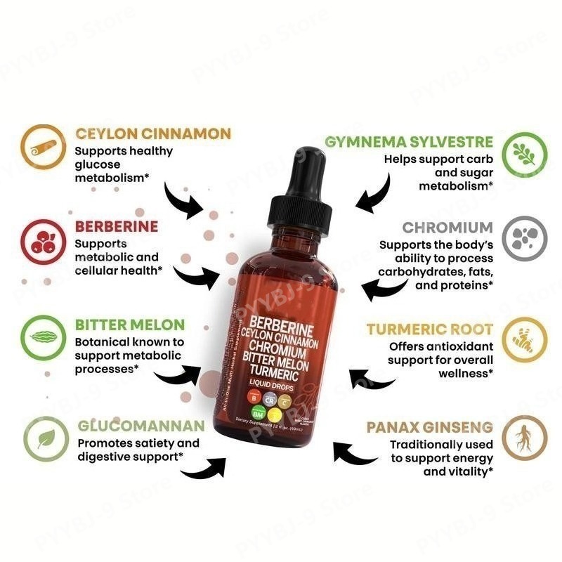 베르베린 크롬 강황 인삼 액상 드롭스 60ml 유기농  - Herbal Wellness Drops 리뷰 및 가격
