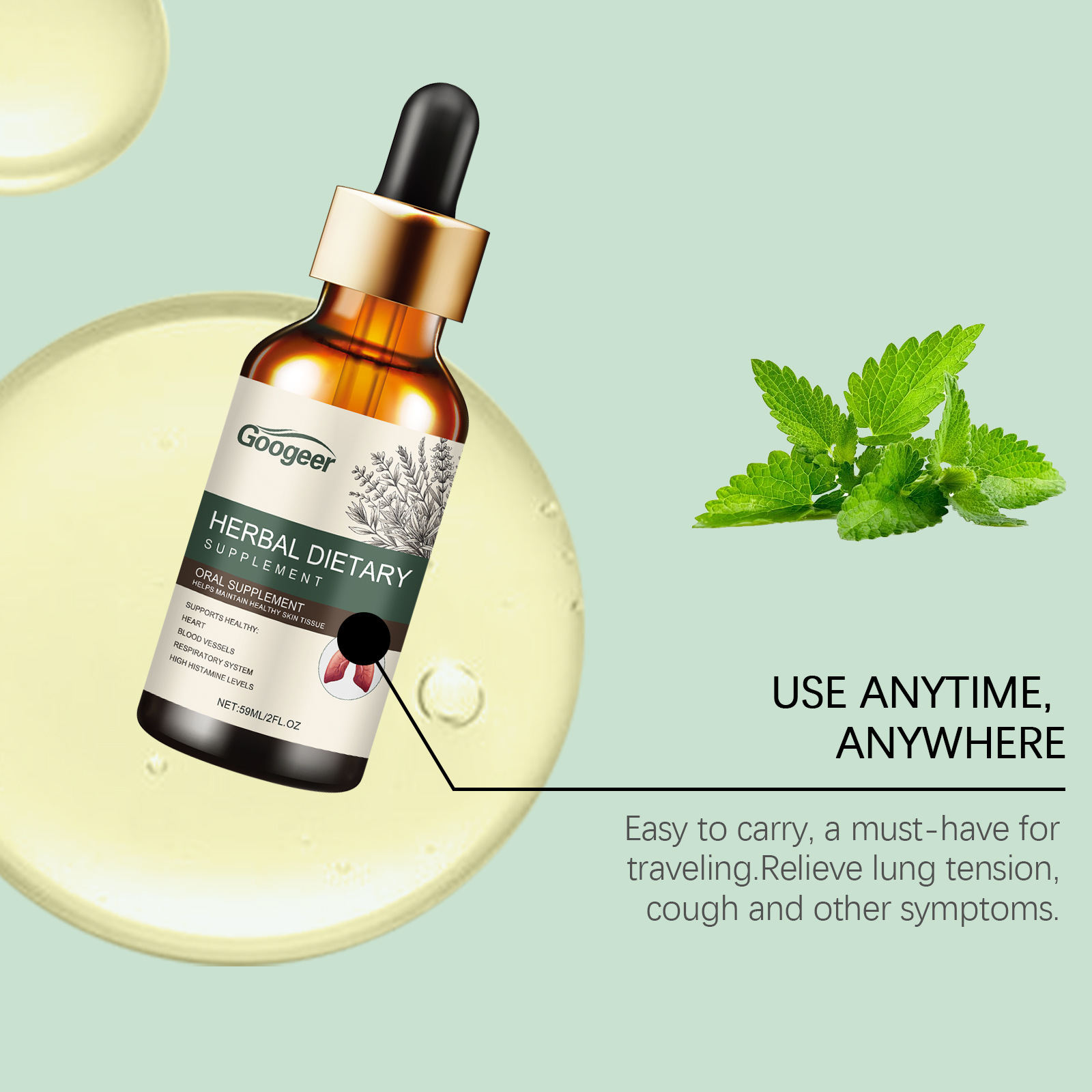 페퍼민트 허브 드롭스는 호흡기 및 심혈관 건강을 지원합 - Herbal Wellness Drops 리뷰 및 가격