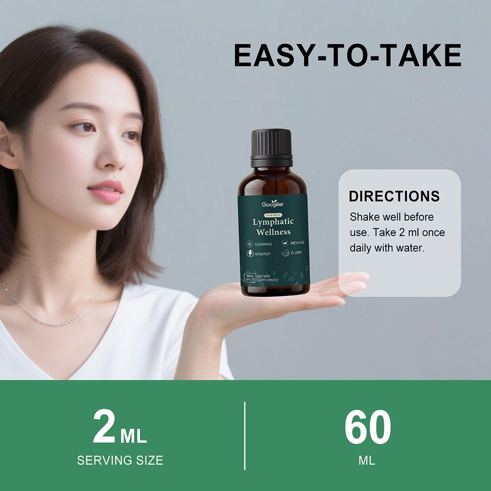 60ml 림프 지원 액상 드롭스 천연 허브 웰니스 식이 - Herbal Wellness Drops 리뷰 및 가격