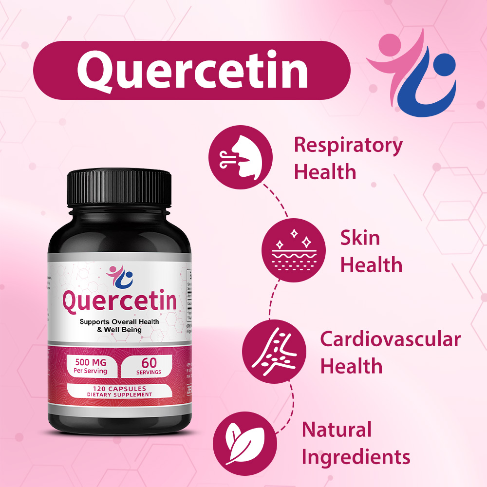 퀘르세틴 500mg 캡슐, 항산화제, 일일 면역, 호흡 - Wellness Quercetin 리뷰 및 가격