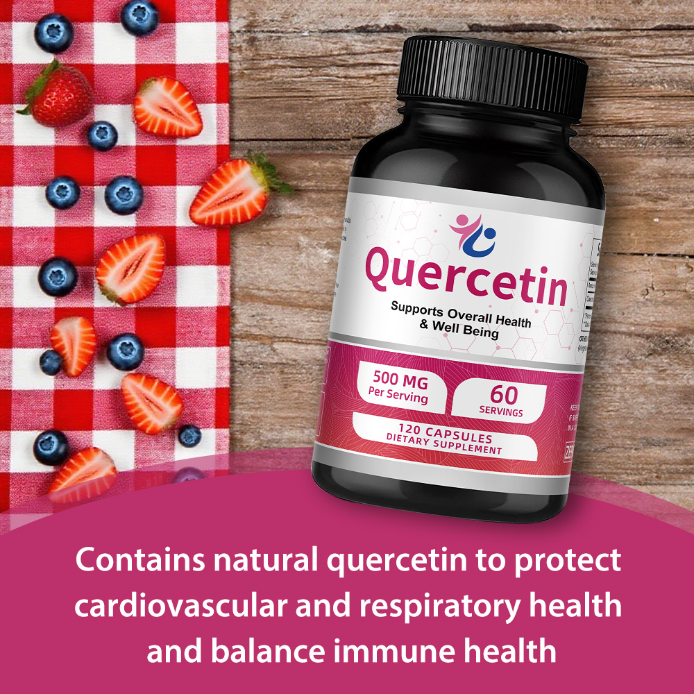 퀘르세틴 500mg 캡슐, 항산화제, 일일 면역, 호흡 - Wellness Quercetin 리뷰 및 가격
